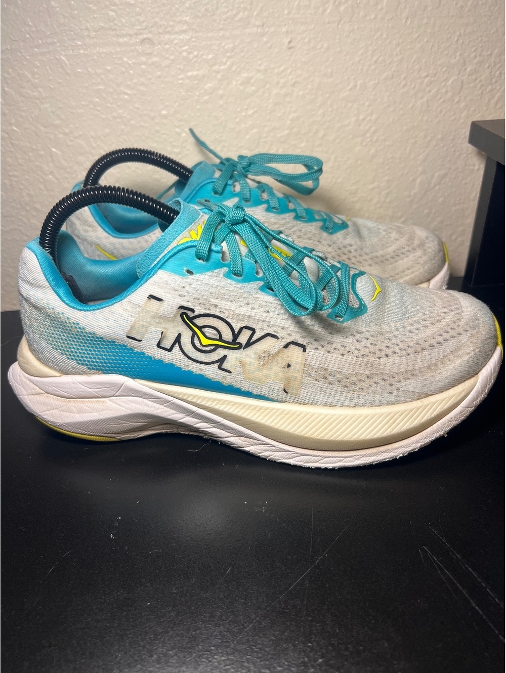 Hoka Mach X White Blue